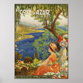 Vintage Côte d'Azur Poster (Vorne)
