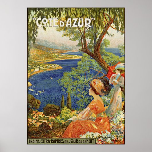 Vintage Côte d'Azur Poster (Vorne)