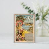 Vintage Côte d'Azur Postkarte (Stehend Vorderseite)