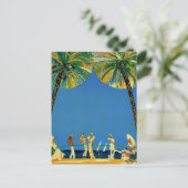 Vintage Côte d'Azur Postkarte (Stehend Vorderseite)