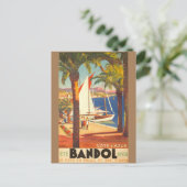 Vintage Côte d'Azur Postkarte (Stehend Vorderseite)