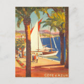 Vintage Côte d'Azur Postkarte (Vorderseite)