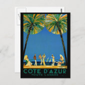 Vintage Côte d'Azur Postkarte (Vorne/Hinten)
