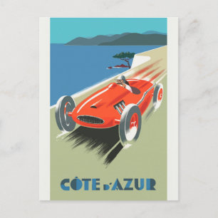 Vintage Côte d'Azur Postkarte