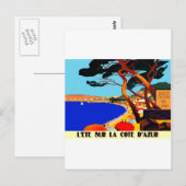 Vintage Côte d'Azur Postkarte (Vorne/Hinten)