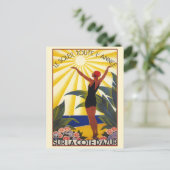 Vintage Côte d'Azur Postkarte (Stehend Vorderseite)