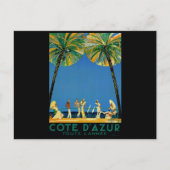 Vintage Côte d'Azur Postkarte (Vorderseite)