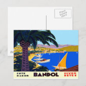 Vintage Cote D'Azur Postkarte (Vorne/Hinten)