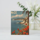 Vintage Côte d'Azur Postkarte (Stehend Vorderseite)