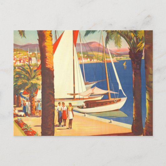 Vintage Côte d'Azur Postkarte (Vorderseite)