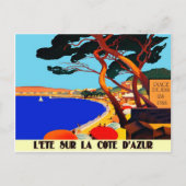 Vintage Côte d'Azur Postkarte (Vorderseite)
