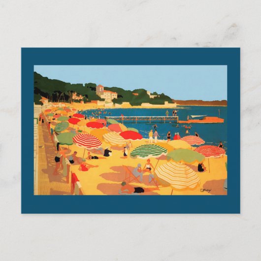 Vintage Côte d'Azur Postkarte (Vorderseite)