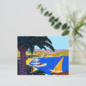 Vintage Cote D'Azur Postkarte (Stehend Vorderseite)