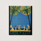 Vintage Côte d'Azur Puzzle (Vertikal)