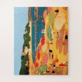 Vintage Côte d'Azur Puzzle (Vertikal)