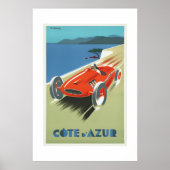 Vintage Côte d'Azur Racing Poster (Vorne)