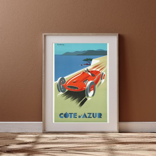 Vintage Côte d'Azur Racing Poster