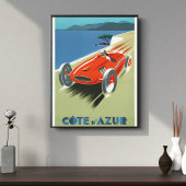 Vintage Côte d'Azur Racing Poster