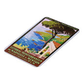 Vintage Côte d'Azur Reisebüro und Poster Magnet (Linke Seite)