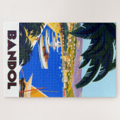 Vintage Côte d'Azur Reisevorführung Puzzle (Horizontal)