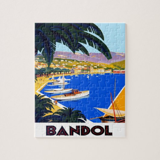 Vintage Côte d'Azur Reisevorführung Puzzle (Vertikal)