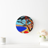 Vintage Côte d'Azur Runde Wanduhr (Zuhause)