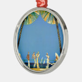 Vintage Côte d'Azur Silbernes Ornament (Links)