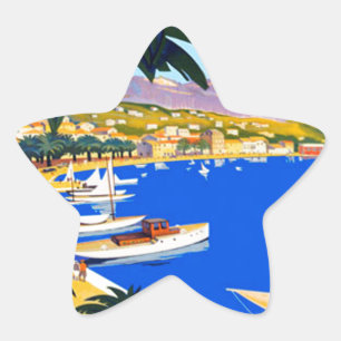 Vintage Cote D'Azur Stern-Aufkleber