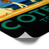 Vintage Cote D'Azur Toute Lannee Französisch Reise Poster (Ecke)