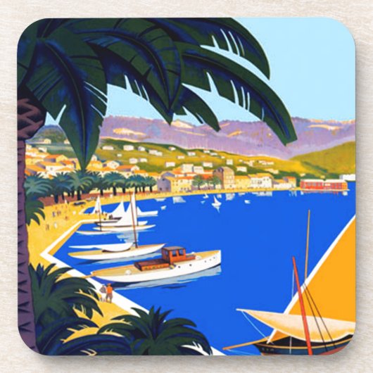 Vintage Cote D'Azur Untersetzer (Vorderseite)