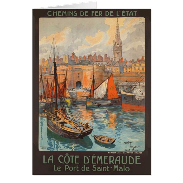 Vintage Cote d'Emeraude Saint Malo Port Tourismus (Vorne)
