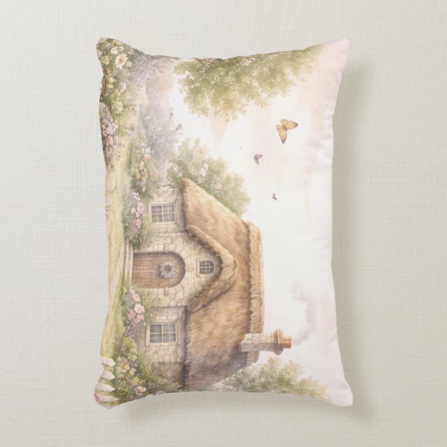 Vintage Cottage Accent Pillow Dekokissen (Vorderseite(Vertikal))