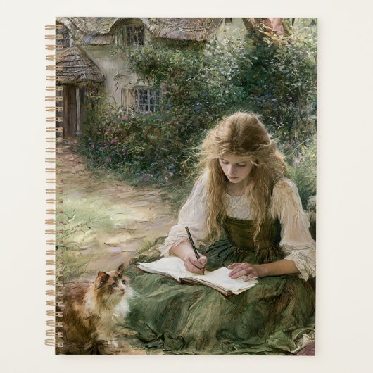 Vintage Cottage Garten Journal Notizbuch Planer (Vorderseite)