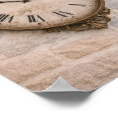 Vintage-Cottage-Wanduhr-Kunstposter Poster (Ecke)