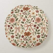 Vintage Cottagecore Blumen-Schleifen-Stoff | Roman
