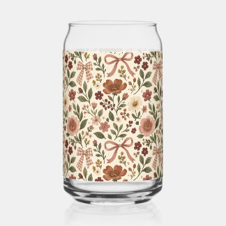 Vintage Cottagecore Blumenband Stoff | Romantisch Dosenglas