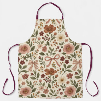 Vintage Cottagecore Blumenband Stoff | Romantisch Schürze