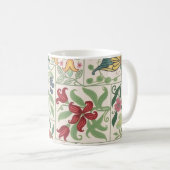 Vintage Cottagecore Blumenmuster Maßgeschneiderte Kaffeetasse (VorderseiteRechts)