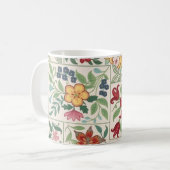 Vintage Cottagecore Blumenmuster Maßgeschneiderte Kaffeetasse (Vorderseite Links)