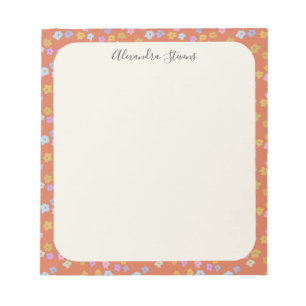 Vintage Cottagecore Boho Ditsy Floral Personalisie Notizblock