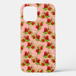 vintage cottagecore Erdbeeren rosa Erdbeere iPhone 12 Hülle