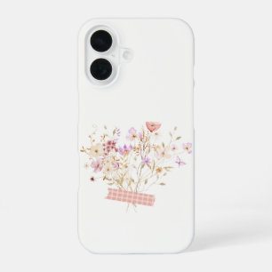Vintage Cottagecore Pastell Blumen Handyhülle iPhone 16 Hülle