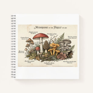 Vintage Cottagecore Pilz Journal Notizblock