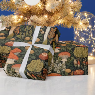 Vintage Cottagecore Pilze Geschenkpapier