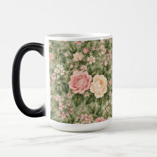 Vintage Cottagecore Rosa Magie Morphin Verwandlungstasse