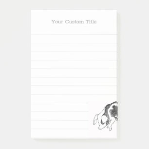 Vintage Cottagecore-Schwein LineArt Minimalist Mus Post-it Klebezettel