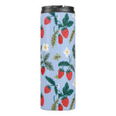 Vintage Cottagecore Strawberry Pattern Thermosbecher (Rückseite)