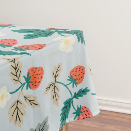 Vintage Cottagecore Strawberry Pattern Tischdecke (Beispiel)