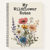 Vintage Cottagecore Wildflower Illustration  Notizblock (Vorderseite)