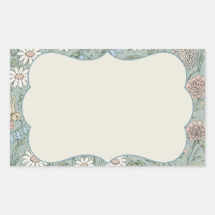Vintage Cottagecore Wildflower Rechteckiger Aufkleber